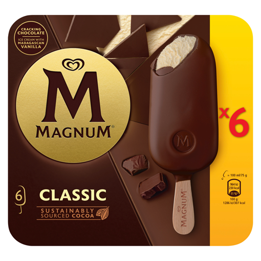 Picture of Magnum Classic Ice Cream 6 x 110 ml