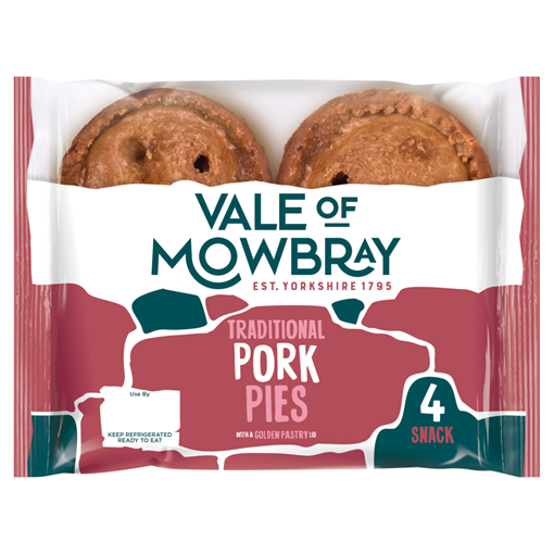 Picture of Vale of Mowbray 4 Traditional Pork Pies