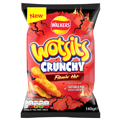Picture of Walkers Wotsits Crunchy Flamin Hot