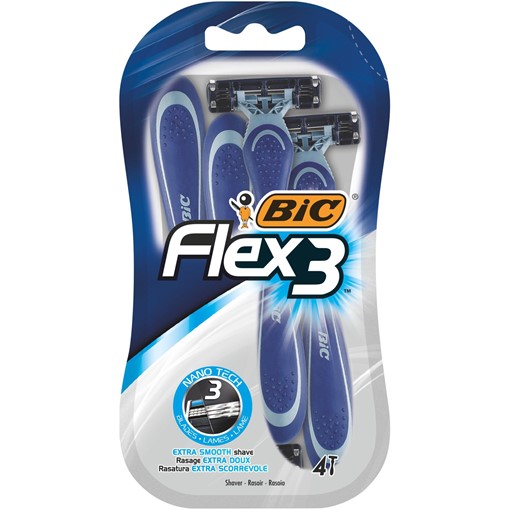 Picture of BIC Flex3 Disposable Men's Razors - Pack of 4