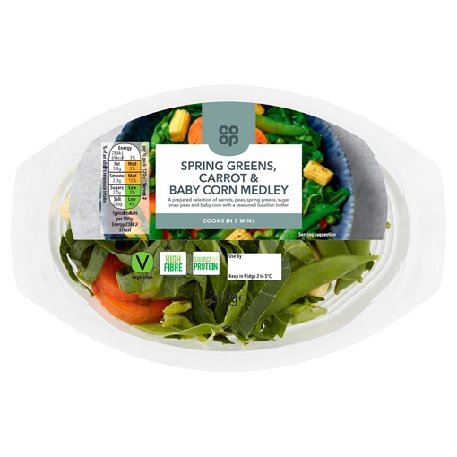 Picture of Co-op Spring Greens, Carrot & Baby Corn Medley 240g
