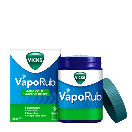Picture of Vicks VapoRub relief of cough cold & flu like symptoms Jar 100g
