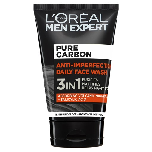 Picture of L'Oreal Men Expert Pure Carbon 3 in 1 Daily Face Wash 100ml