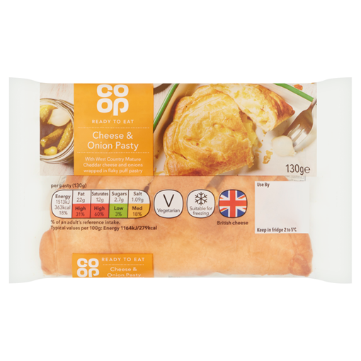 Picture of Co-op Cheese & Onion Pasty 130g