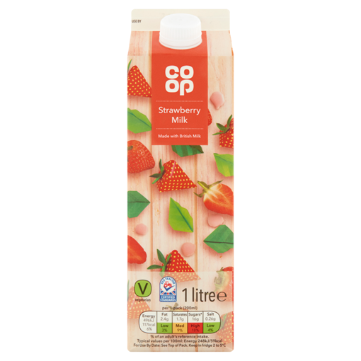 Picture of Co-op Strawberry Flavoured Milk 1LT