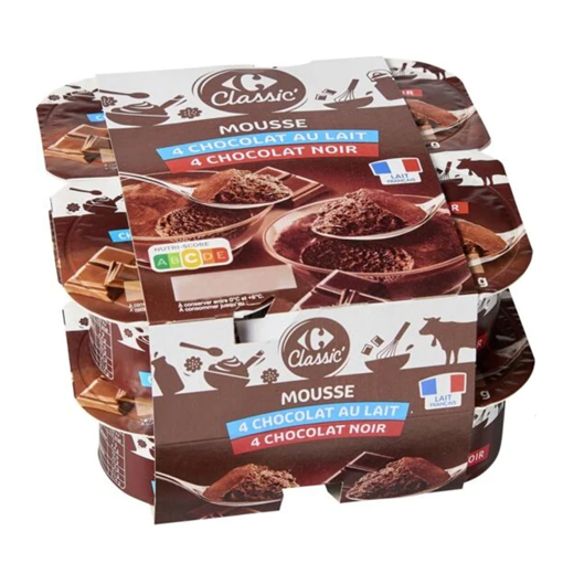 Picture of Carrefour Dark Milk Chocolate Mousse 8x60g