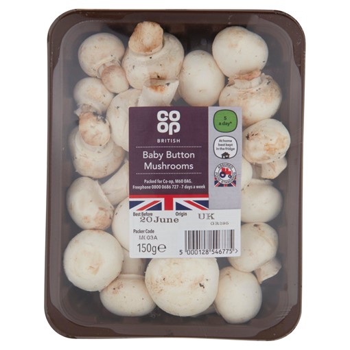 Picture of Co-op British Baby Button Mushrooms 150g