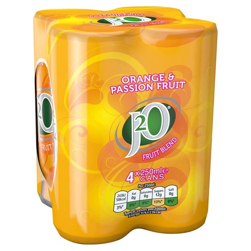 Picture of J2O Orange & Passion Fruit 4 x 250ml