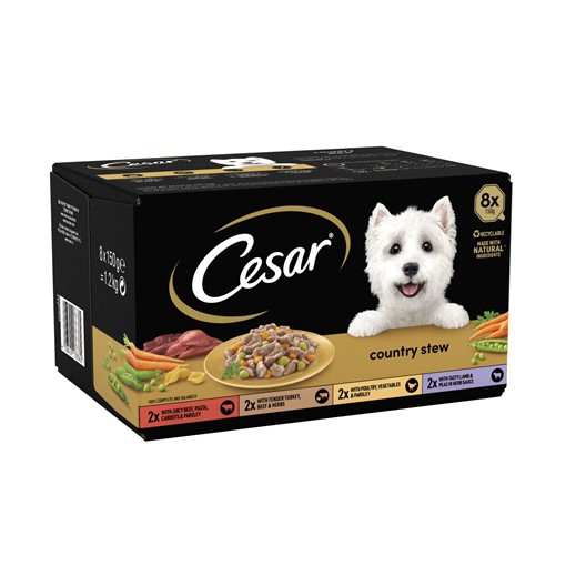 Picture of Cesar Country Stew Adult Wet Dog Food Trays Special Selection 8 x 150g