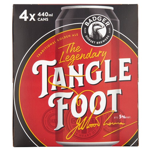 Picture of BADGER The Legendary Tangle Foot Traditional Golden Ale 4 x 440ml
