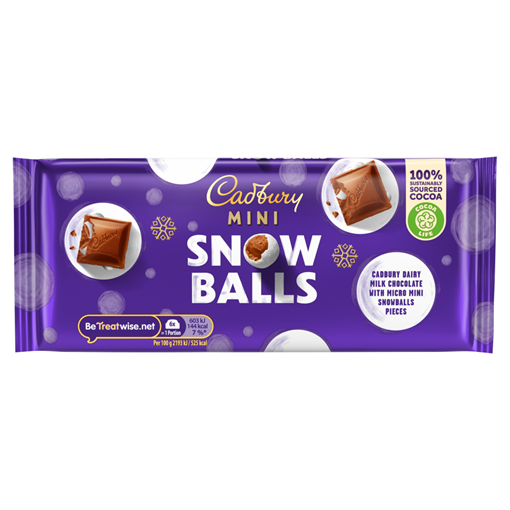 Picture of Cadbury Mini Snowballs Block 110G
