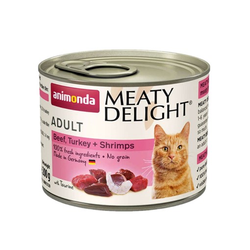 Picture of Animonda Adult Cat Meaty Delight Tin Beef, Turkey & Shrimp