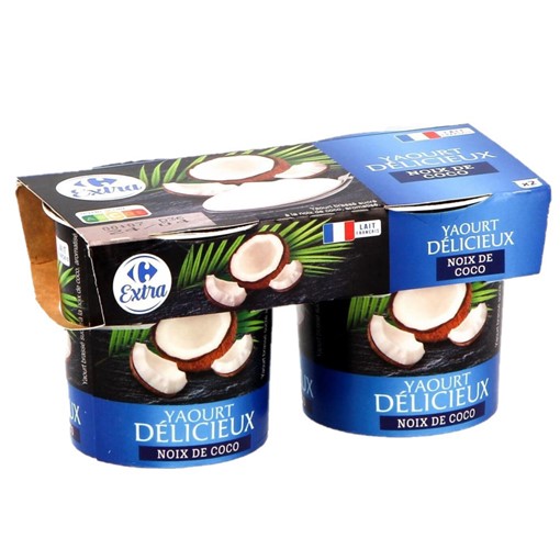 Picture of Carrefour Extra Coconut Yoghurt 2x150g