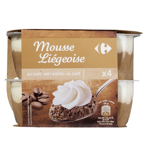 Picture of Carrefour Coffee Liegeoise Mousse 4x80g