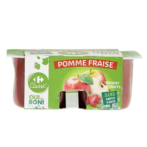 Picture of Carrefour Apple Strawberry Compote 4x100g