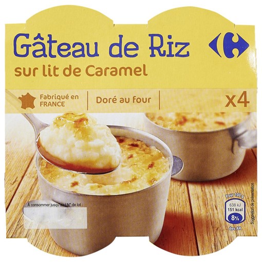 Picture of Carrefour Rice Pudding 4x100g