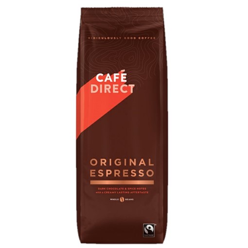 Picture of Cafedirect Original Espresso Whole Coffee Beans - 1kg