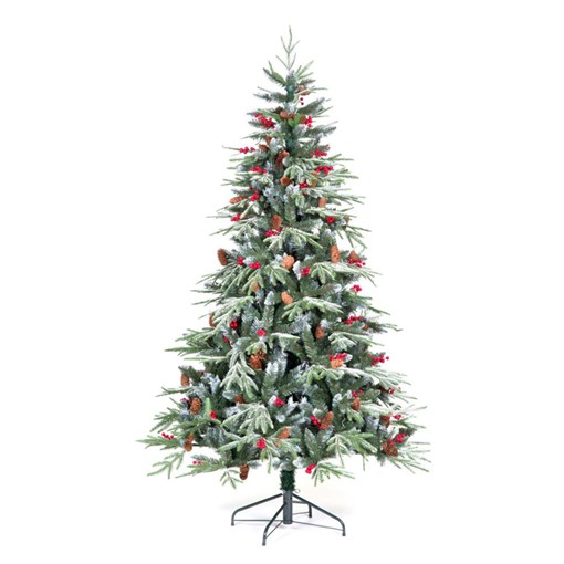 Picture of Artificial Christmas Tree 7ft 210cm Spruce Flocked Pine Cones