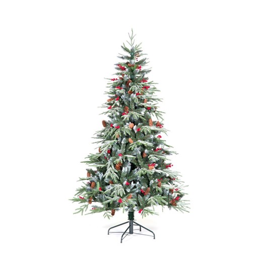 Picture of Artificial Christmas Tree 180cm Spruce Flocked Pine Cones