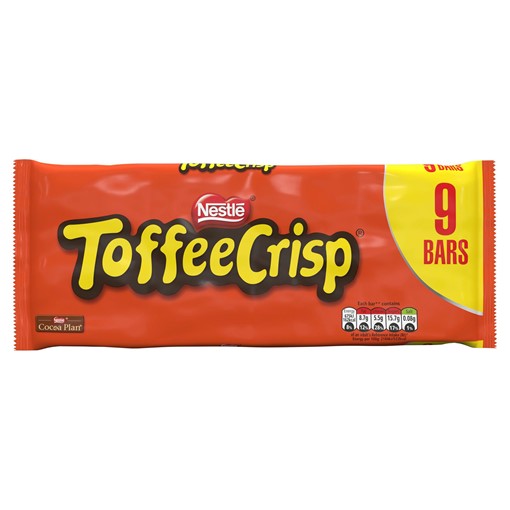 Picture of Toffee Crisp Milk Chocolate Bar Multipack 31g 9 Pack