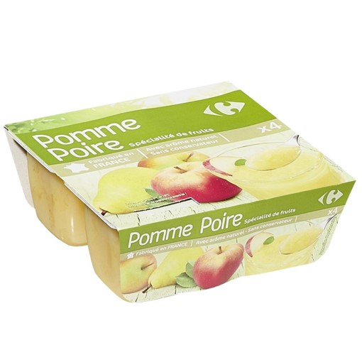 Picture of Carrefour Apple Pear Compote 4x100g