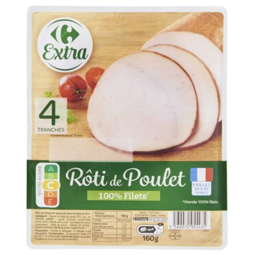 Picture of Carrefour Extra 4x 100% Fillet Roasted Chicken