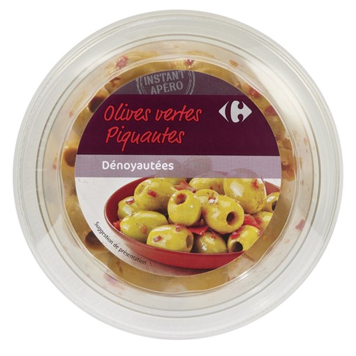 Picture of Carrefour Spicy Green Olives 150g