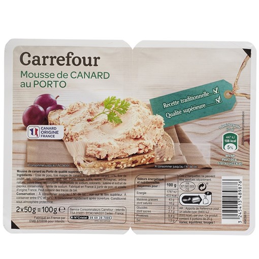 Picture of Carrefour Duck Mousse 2x50g