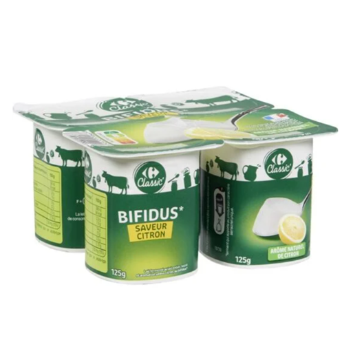 Picture of Carrefour Bifidus Lemon Yoghurt 4x125g