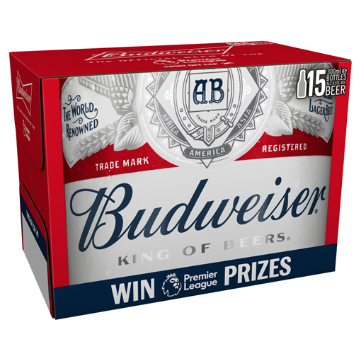 Budweiser Bottles 15X300ML | Guernsey Online Groceries | Channel ...