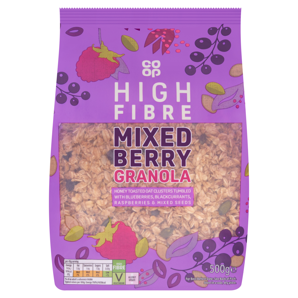 Coop Mixed Berry Granola 500G Guernsey Online Groceries Channel